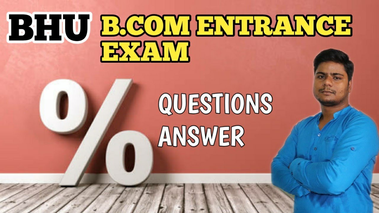 #2 Percentage || Questions & Answers || Mathematics || Bhu B Com ...