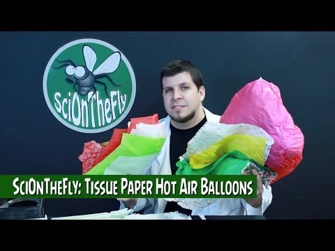 How do you make a hot air balloon out of tissue paper?