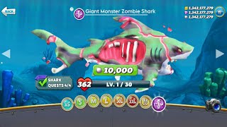 NEW GIANT MONSTER ZOMBIE SHARK UNLOCKED AND GAMEPLAY WITH 66% OFF!  - Hungry Shark World