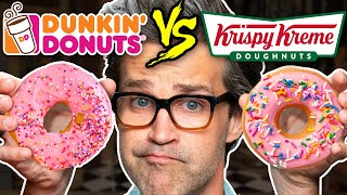Dunkin vs. Krispy Kreme Taste Test | Food Feuds