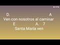 santa maría del camino canto mariano con letra y acordes