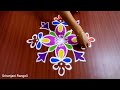 மார்கழி மாதம் பூ கோலம் 🌷மார்கழி ஸ்பெஷல் கோலம் 🌷 5x1 dots rangoli margazhi kolangal 🌷new year muggulu