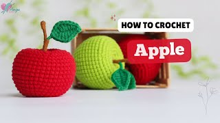 #555 | Amigurumi Apple | Crochet Fruit | Free Pattern | AmiguWorld