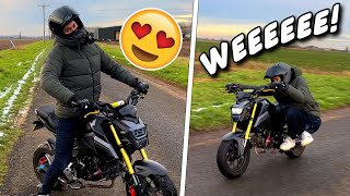 FIRST RIDE ON MY HONDA GROM! 😱