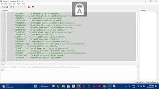 30-word dictionary using Python.