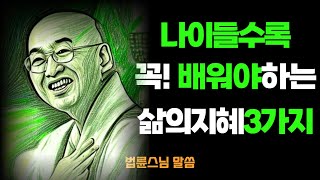 법륜스님 명언ㅣ나이들수록 두렵지 않은 이유ㅣ꼭 배워야하는 삶의지혜 3가지ㅣ인생조언,삶의지혜,노후생활