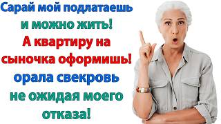 Ты разрушаешь семью! Одумайся! Куда мне податься? рыдала свекровь. В вашу прекрасную развалюху!