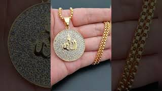 Beautiful Gold pendants With the Name Of Allah|| Allah k Nam Waly Locket K Designs|| #shorts #Allah