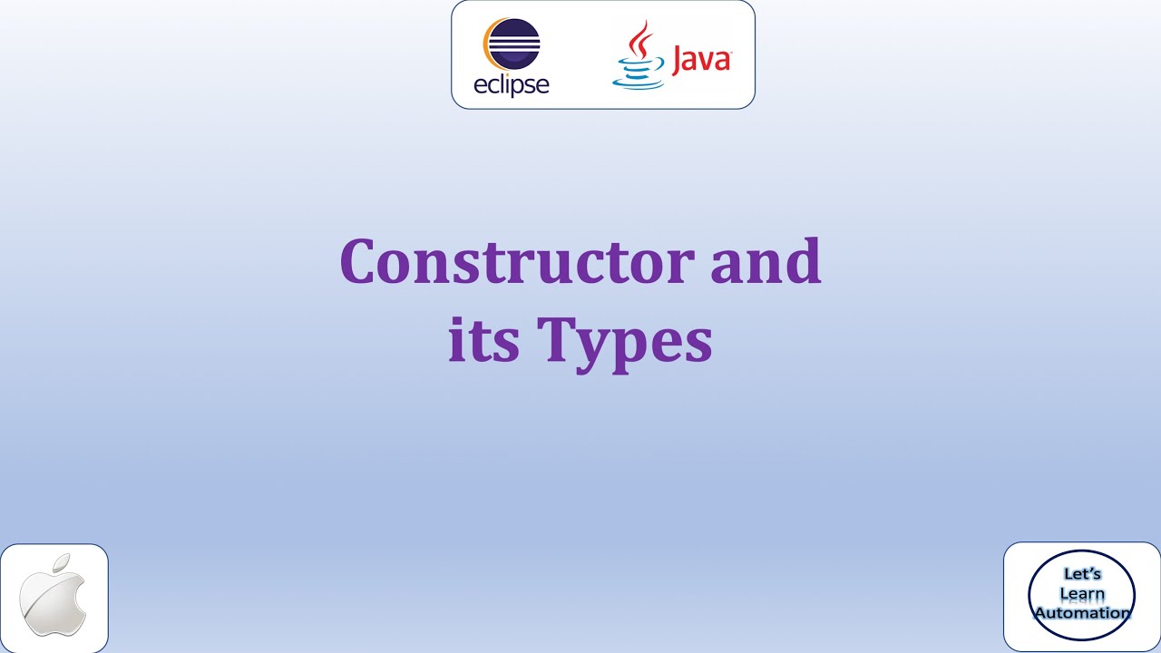 39. Constructor And Its Types - YouTube