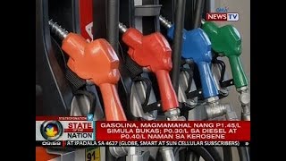 Gasolina, magmamahal nang P1.45/L; P0.30/L sa diesel at P0.40/L naman sa kerosene