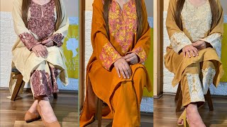 Summer Cool 2 pc Cotton Aari and Sozni Work Suit || Ready to wear kashmiri Kurti Plazo