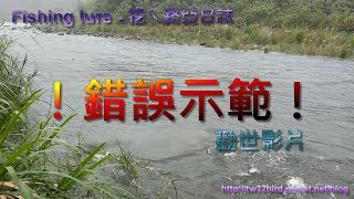 2018/09 【新竹】！錯誤示範！(捲仔、何氏棘魞 Spinibarbus hollandi) Fishing lure / 渓流釣り in 油羅溪