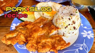 Homemade pork silog meal recipe