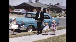 Suburbia, Holiday, Americana, 1950s home movie film