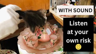 ASMR feather dusting antiques & objects at an antique mall. A walk through time! (Special request)