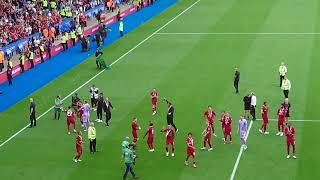 Liverpool players dance to One Kiss - Community Shield celebtations