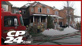 Elderly man dead, woman in hospital after house fire in Markham