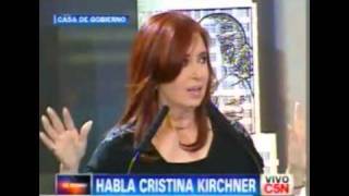 Agradecimiento de la Presidenta Cristina Kirchner