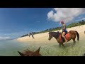 iejima horseback riding in the ocean