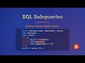 SQL Subqueries: Master Nested Queries for Powerful Data Retrieval