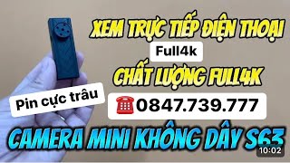 Mẫu Hot Camera S63 Siêu Nhỏ Không Dây Wifi Full4k , Camera Ngụy Trang Cúc Áo S63 Quay Lén cực chuẩn.