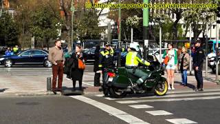 Motorcycles Escort  of the kings of Spain in Madrid / Escolta de Los Reyes de España en Madrid