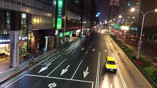 台北市 基隆路二段 信義路四段路口街景 夜景