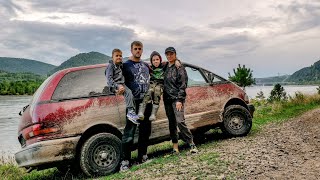 Off-road для Toyota Previa. Через Мининские столбы по линии ЛЭП до Дивногорска.