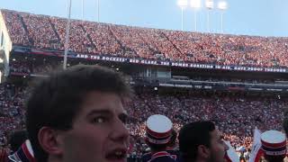 2019 Iron Bowl National Anthem and Flyover from near Auburn student section