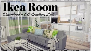 Sims 4 - Ikea Room - Kitchen + Livingroom (Download + CC Creators List)