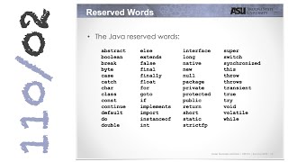 CSE110 | Programming with Java | Java Overview