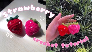 Easy Strawberry Crochet Tutorial 🍓✨ | Ces Crochet