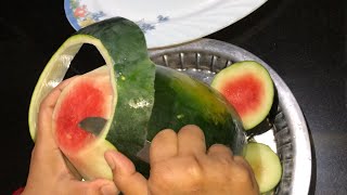 সহজতে গুটি গুচাই তৰমুজ কেনেকৈ কাটিব How to cut Watermelon and Remove seeds from Watermelon