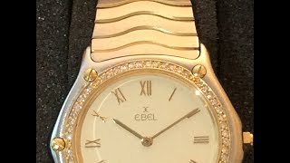 Ebel watch with gold case and diamonds from 1988