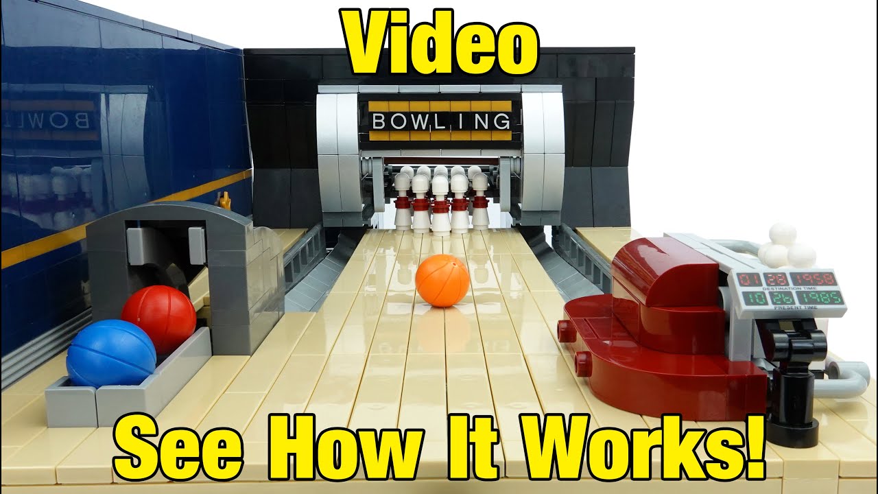 This Lego Bowling Alley Has A Working Pinsetter And Ball Return