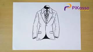 How to Draw Suit and Tie Easy
