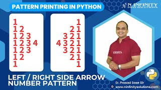 Pattern Printing in Python | Session 26 | Left / Right Side Arrow Number Pattern Printing