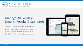 AQUARIUS Samples - Manage All Location Details, Results \u0026 Standards