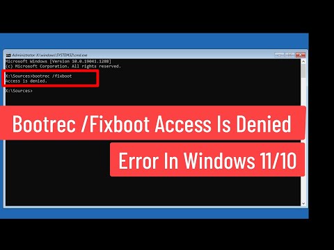 Ошибка доступа Bootrec Fixboot в Windows 11/10 с синим экраном при загрузке