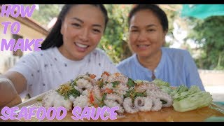 How to make SEAFOOD SAUCE (Spicy Octopus With Seafood sauce *LETS EAT) | SASVlogs