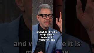 How Jeff Goldblum stays inspired 🔥 (via @ColbertLateShow) #JeffGoldblum #StephenColbert #Shorts