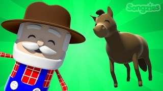 Old MacDonald Had A Farm | Horse | Autumn | Nursery Rhymes | Kids Songs | 4K Video
