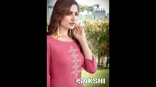 Wooglee Fashion Sakshi Rayon With Embroidery Work Fancy Exclusive Formal Wear Readymade Kurtis