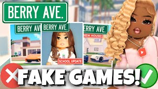 PLAYING FAKE BERRY AVENUE GAMES!!