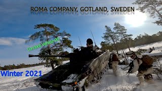 Winter Combat training with Combat Vehicle 90 (CV90). #SAF #försvarsmakten