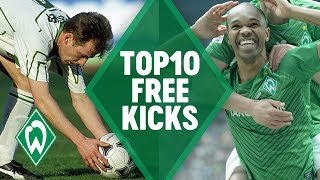 TOP 10 AMAZING FREE KICK GOALS | SV Werder Bremen
