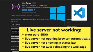 live server visual studio code not working || error port 5500 || fixing the auto refreshing issue