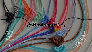 Mikro Makrome Kalp Bileklik Yapımı  #bileklikmodası #diy #handmade #kalplibileklik #kendinyap