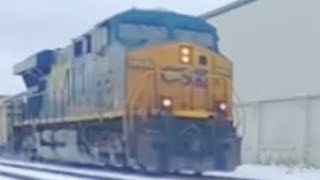 Good K5hl on ES40DC! Csx 5289 leading( solo!) + 3 cars 🌨️☃️❄️