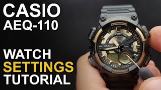 Casio AEQ-110 - Setting time and date - Module 5479